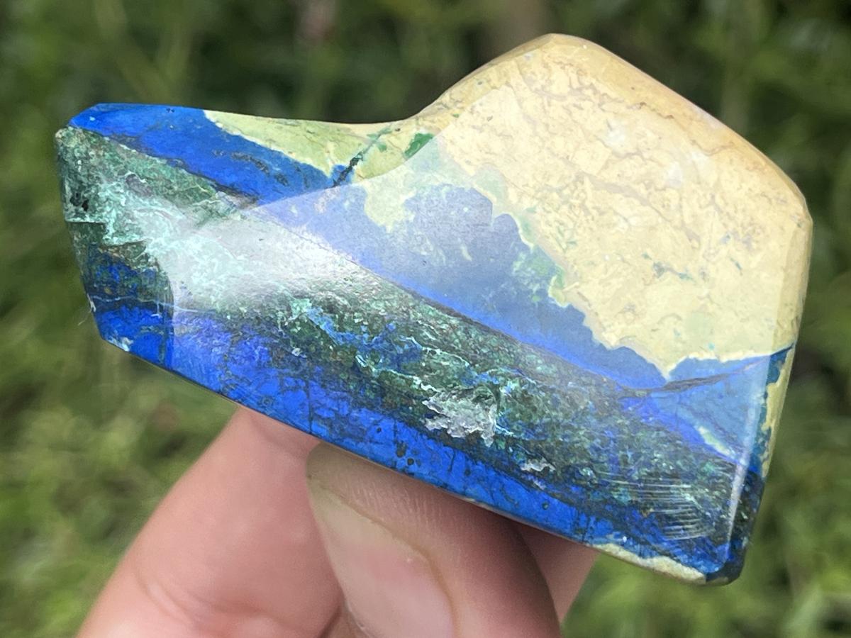 Polished Azurite And Malachite Free Form x 1 From Kaokoveld, Namibia