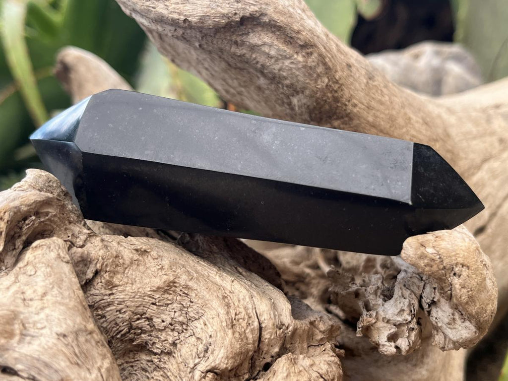 Polished Double Terminated Black Basalt Crystal x 1 From Madagascar