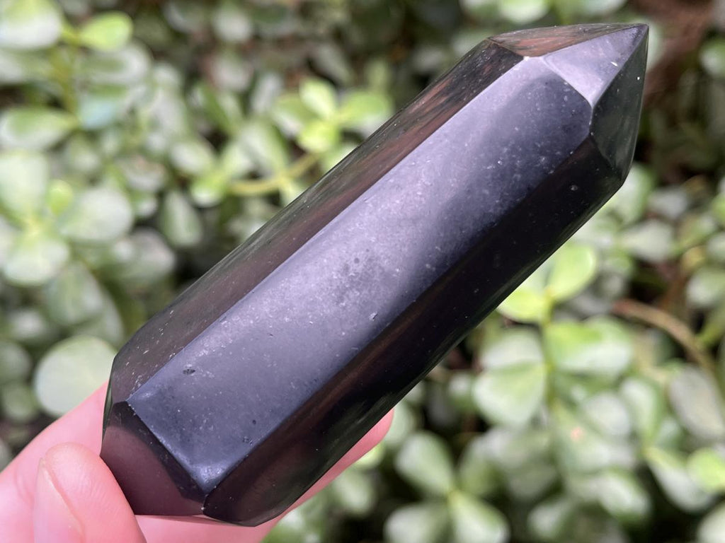 Polished Double Terminated Black Basalt Crystal x 1 From Madagascar