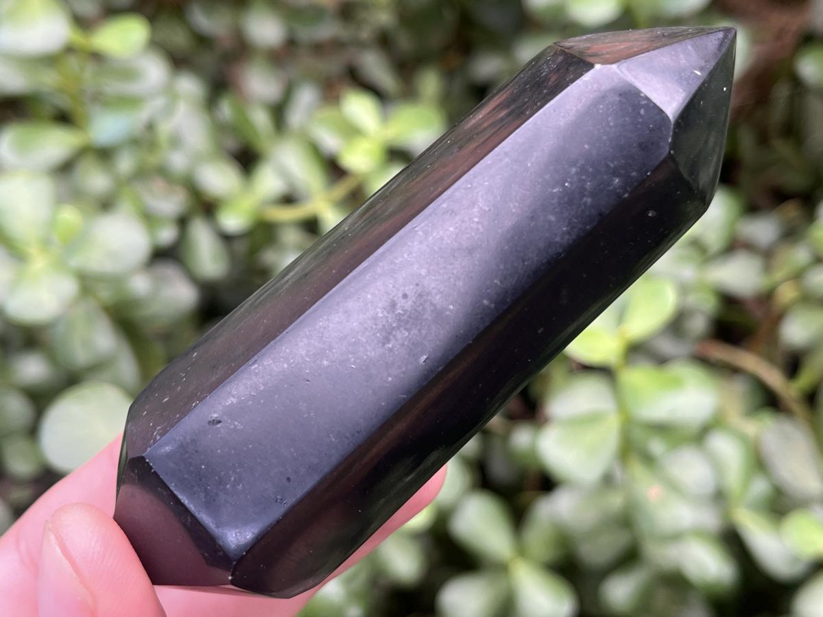 Polished Double Terminated Black Basalt Crystal x 1 From Madagascar