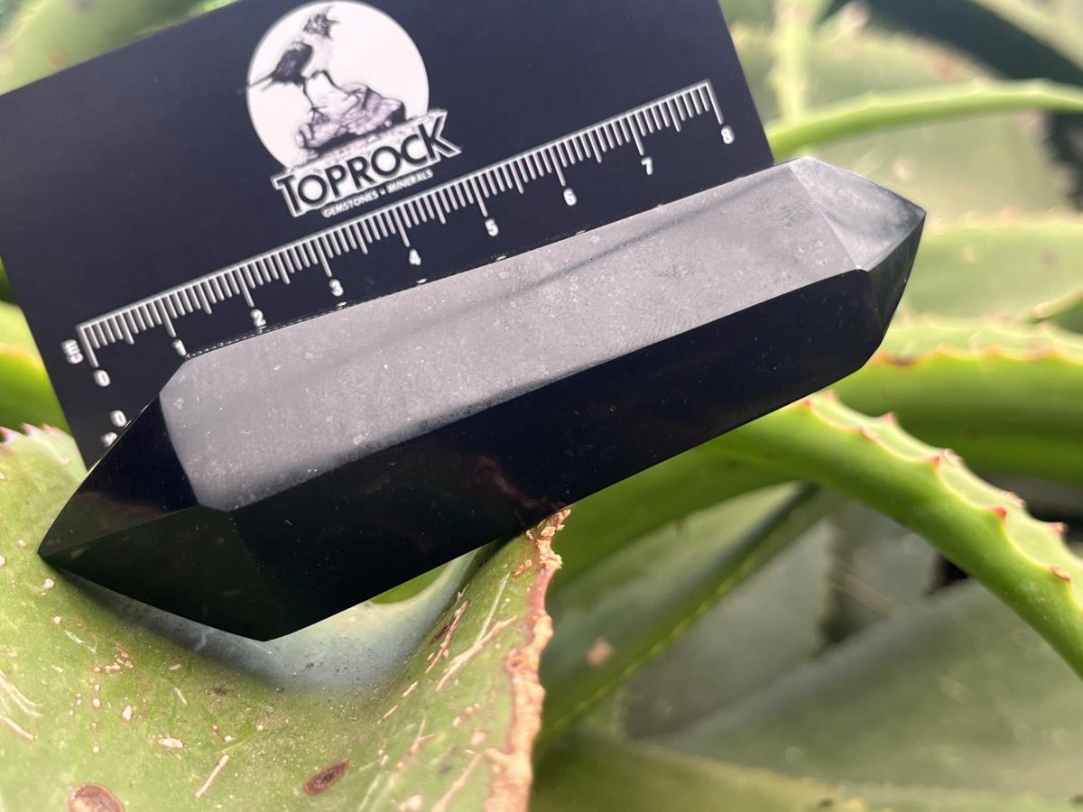 Polished Double Terminated Black Basalt Crystal x 1 From Madagascar
