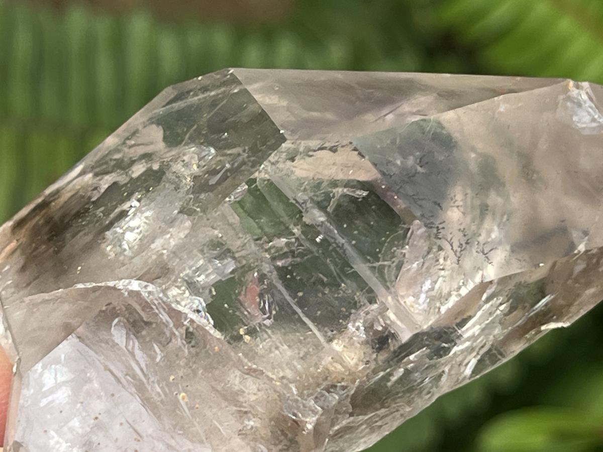 Natural Smokey Window Quartz Crystal With Enhydros x 1 From Brandberg, Namibia