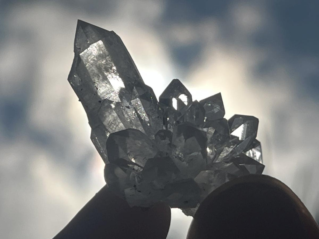 Natural Mini Optic Clear Brandberg Flower Quartz Cluster x 1 From Brandberg, Namibia