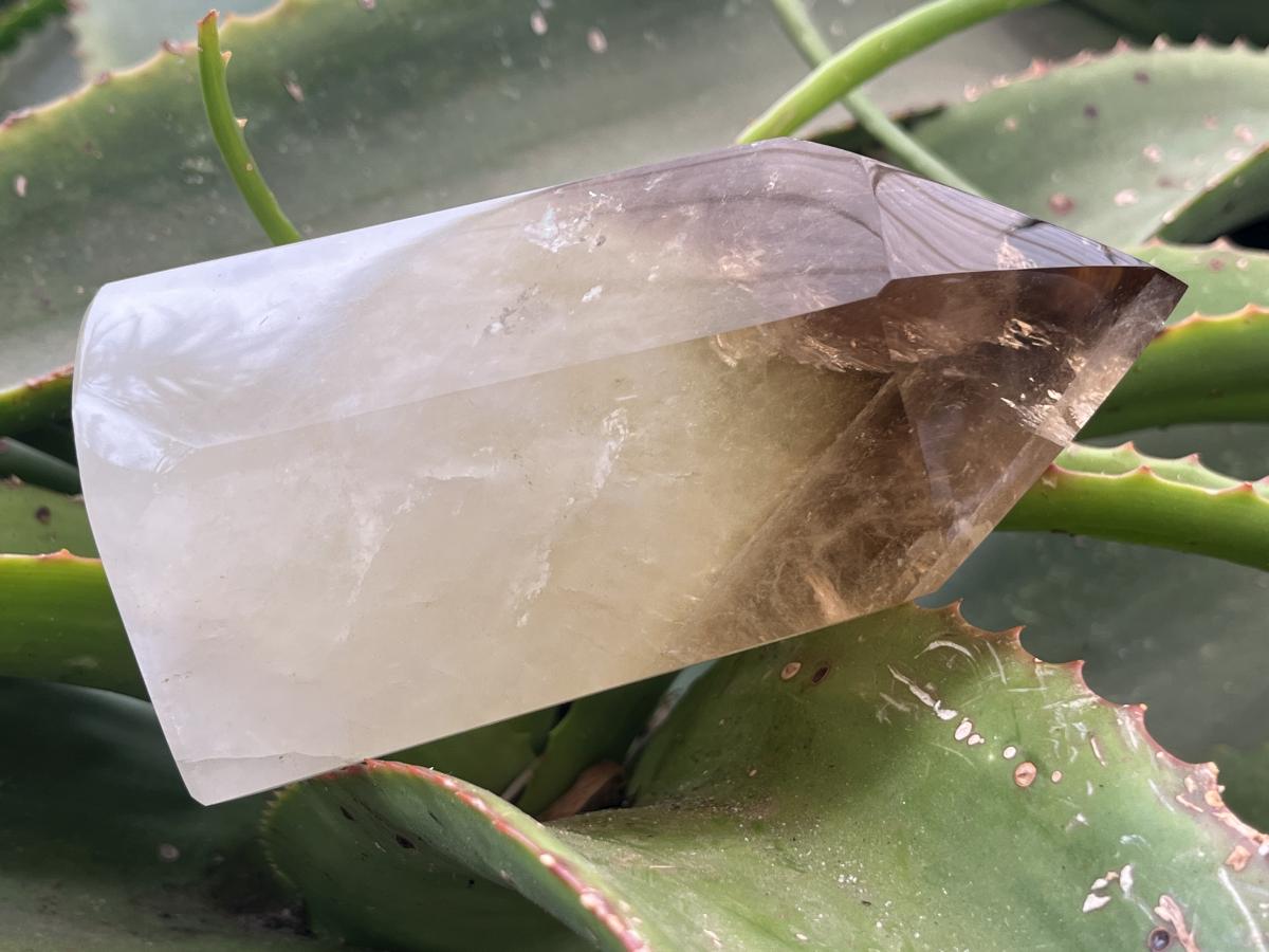 Polished XL Rare Citrine Crystal with Rainbow Veils x 1 From Madagascar