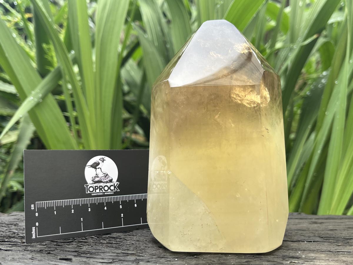 Polished XL Rare Citrine Crystal with Rainbow Veils x 1 From Madagascar