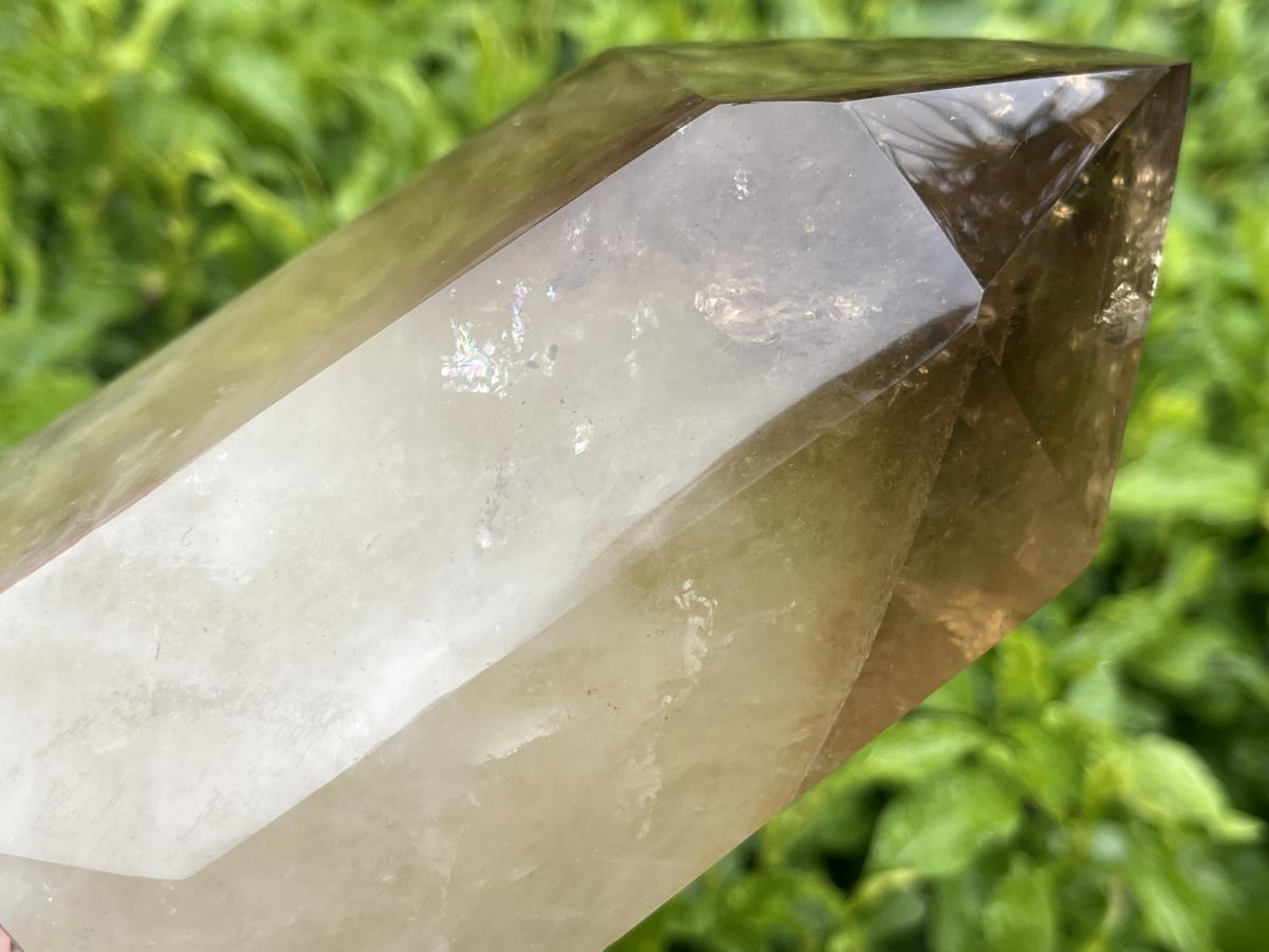 Polished XL Rare Citrine Crystal with Rainbow Veils x 1 From Madagascar