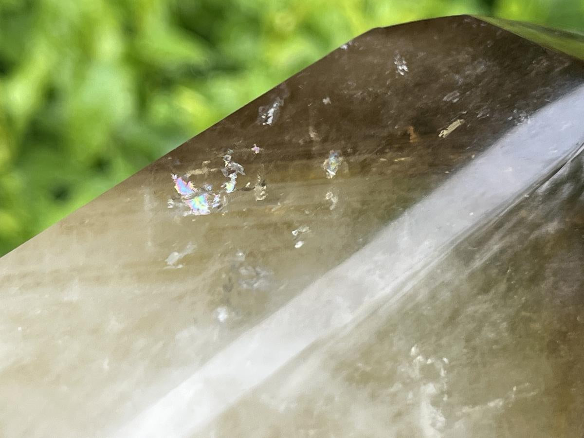 Polished XL Rare Citrine Crystal with Rainbow Veils x 1 From Madagascar
