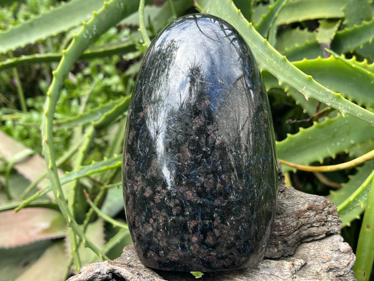 Polished Super Rare Blue Spark Iolite Standing Free Form x 1 From Madagascar