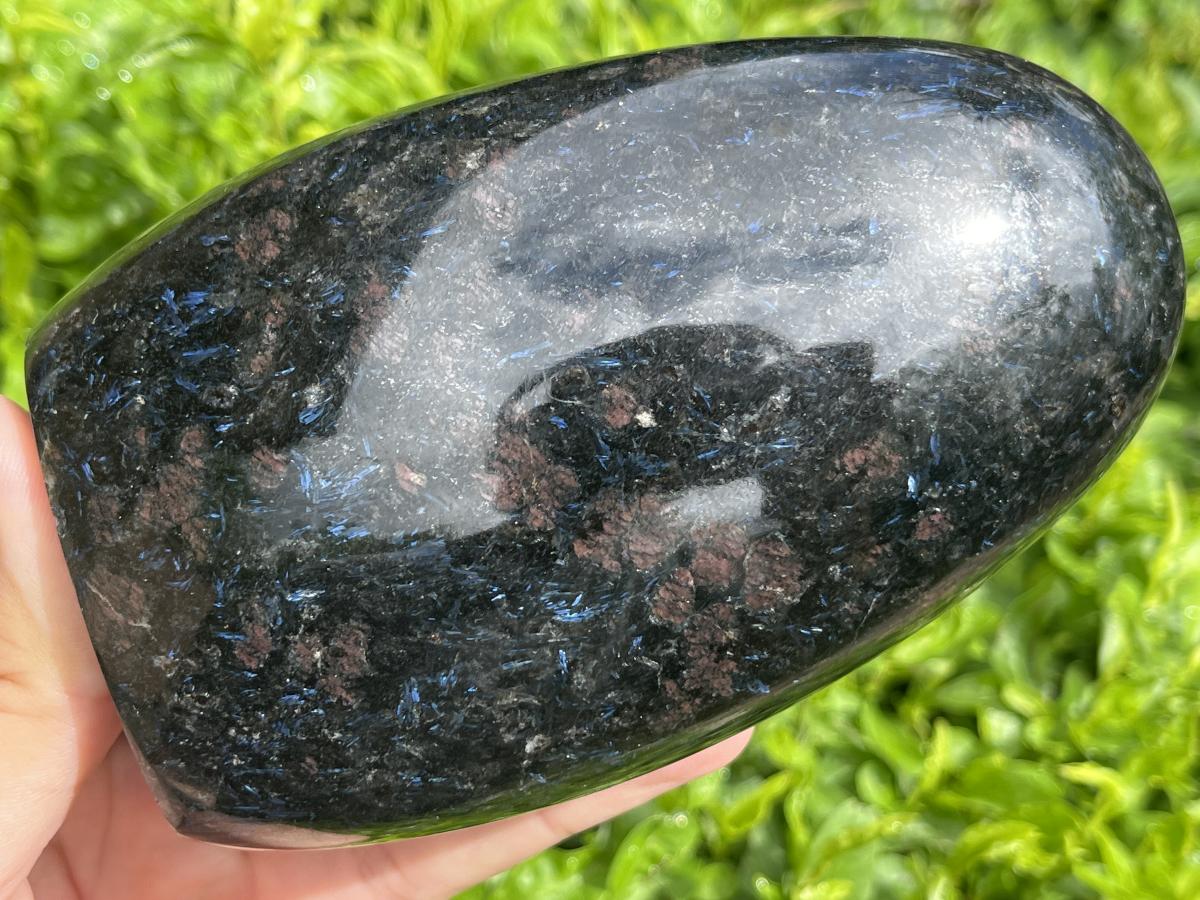 Polished Super Rare Blue Spark Iolite Standing Free Form x 1 From Madagascar