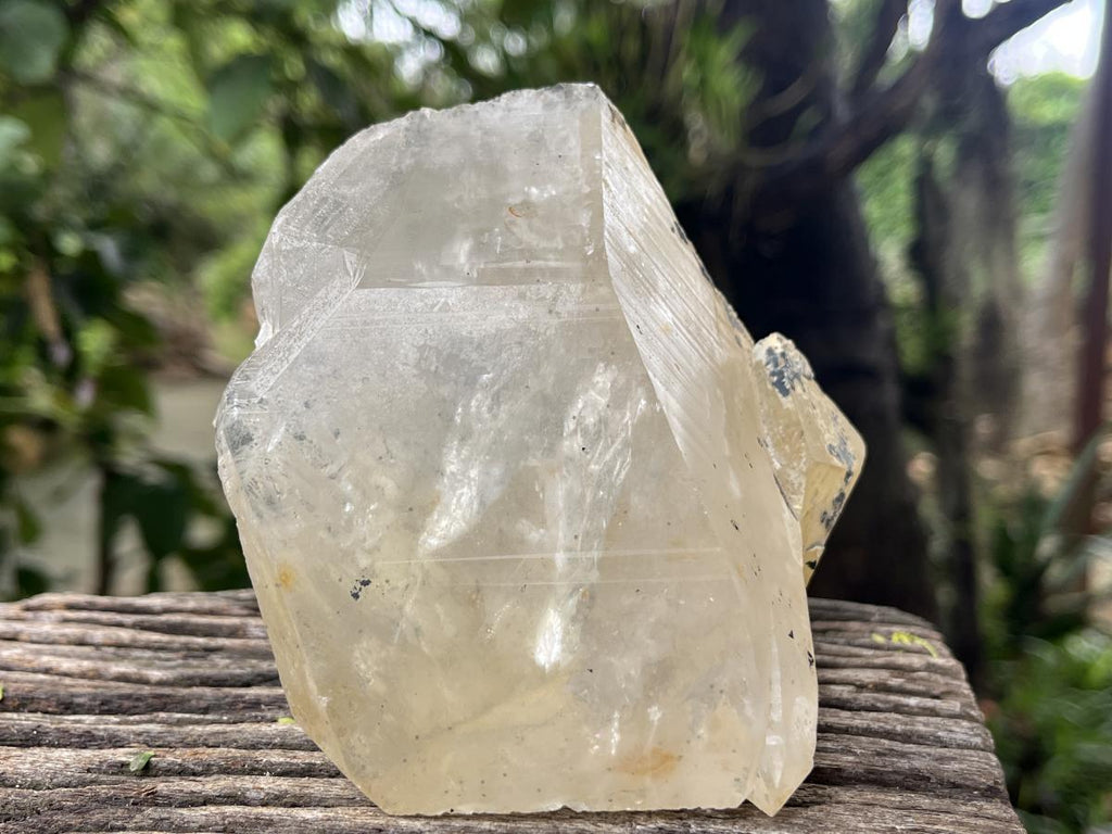 Natural XL Clear Quartz Crystal with Hyalite Opal x 1 From Erongo Mountain, Namibia