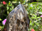 Polished Smokey Window Quartz with Latterite Veils Inside x 1 From Akansobe, Madagascar