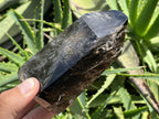 Polished Smokey Window Quartz with Latterite Veils Inside x 1 From Akansobe, Madagascar