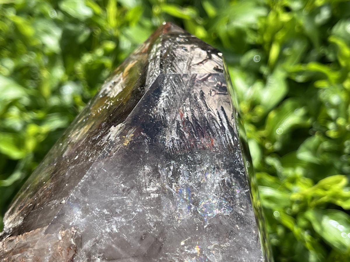 Polished XL Double Terminated Smokey Amethyst Window Quartz x 1 From Akansobe, Madagascar
