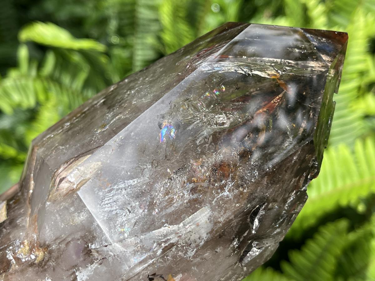 Polished XL Double Terminated Smokey Amethyst Window Quartz x 1 From Akansobe, Madagascar