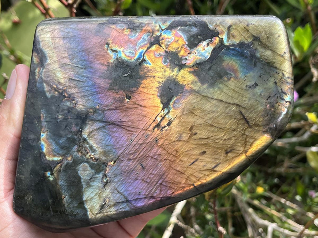 Polished Large Rainbow Labradorite Display Piece x 1 From Tulear, Madagascar