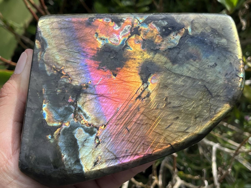 Polished Large Rainbow Labradorite Display Piece x 1 From Tulear, Madagascar