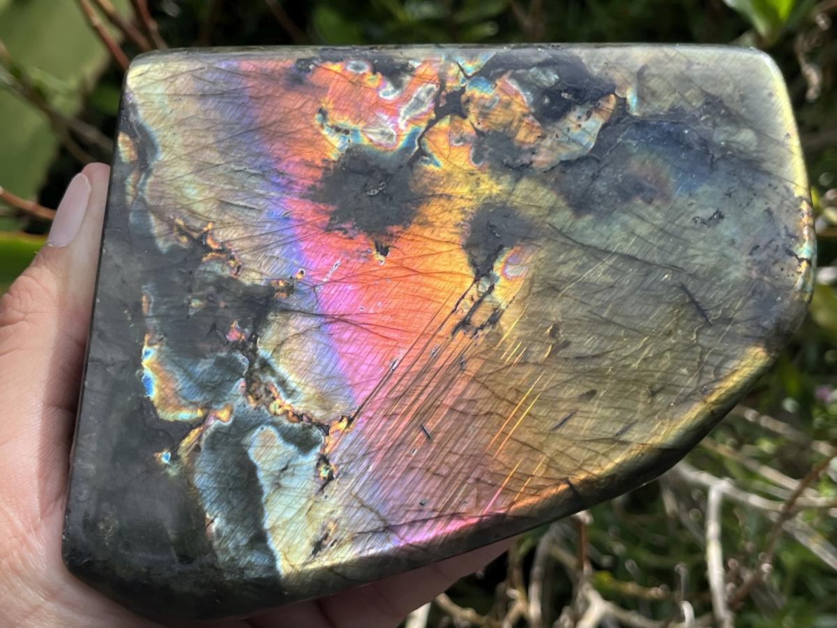 Polished Large Rainbow Labradorite Display Piece x 1 From Tulear, Madagascar