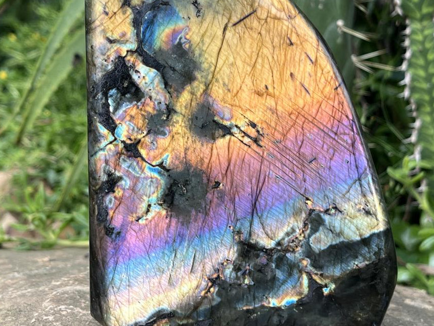 Polished Large Rainbow Labradorite Display Piece x 1 From Tulear, Madagascar