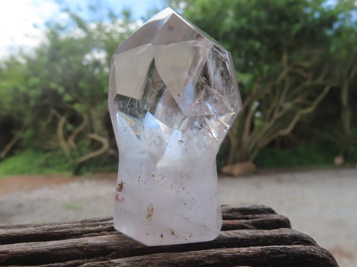 Polished Clear Quartz Sceptre Crystal x 1 From Madagascar