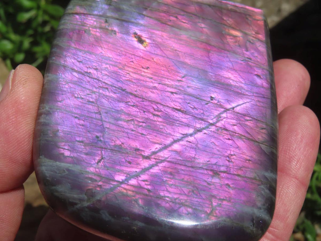 Polished Pure Purple Flash Labradorite Display Piece x 1 From Tulear, Madagascar