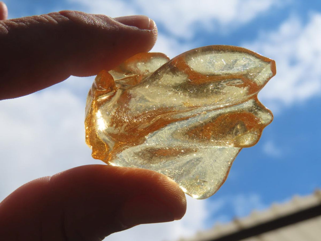Natural Honey Copal Amber Specimen x 1 From Nosy Varika, Madagascar