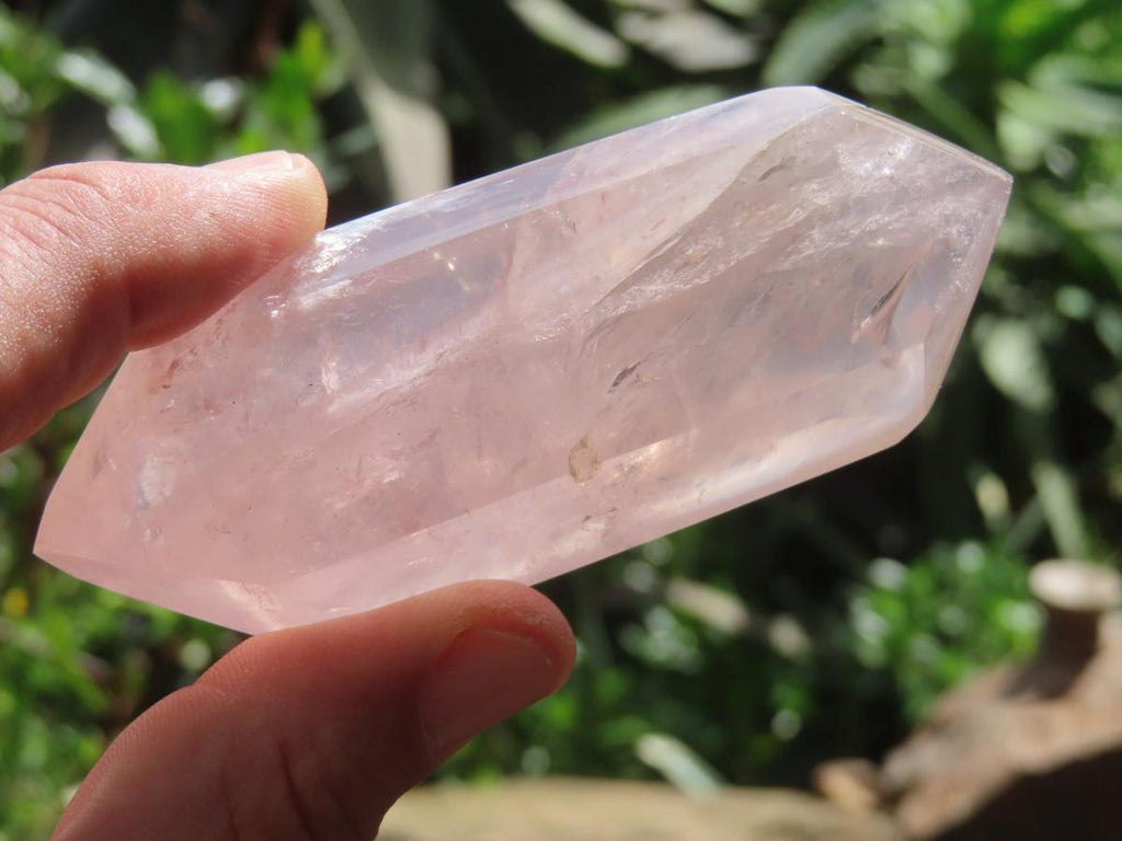 Polished Gemmy Pink Double Terminated Rose Quartz Crystal x 1 From Ambatondrazaka, Madagascar