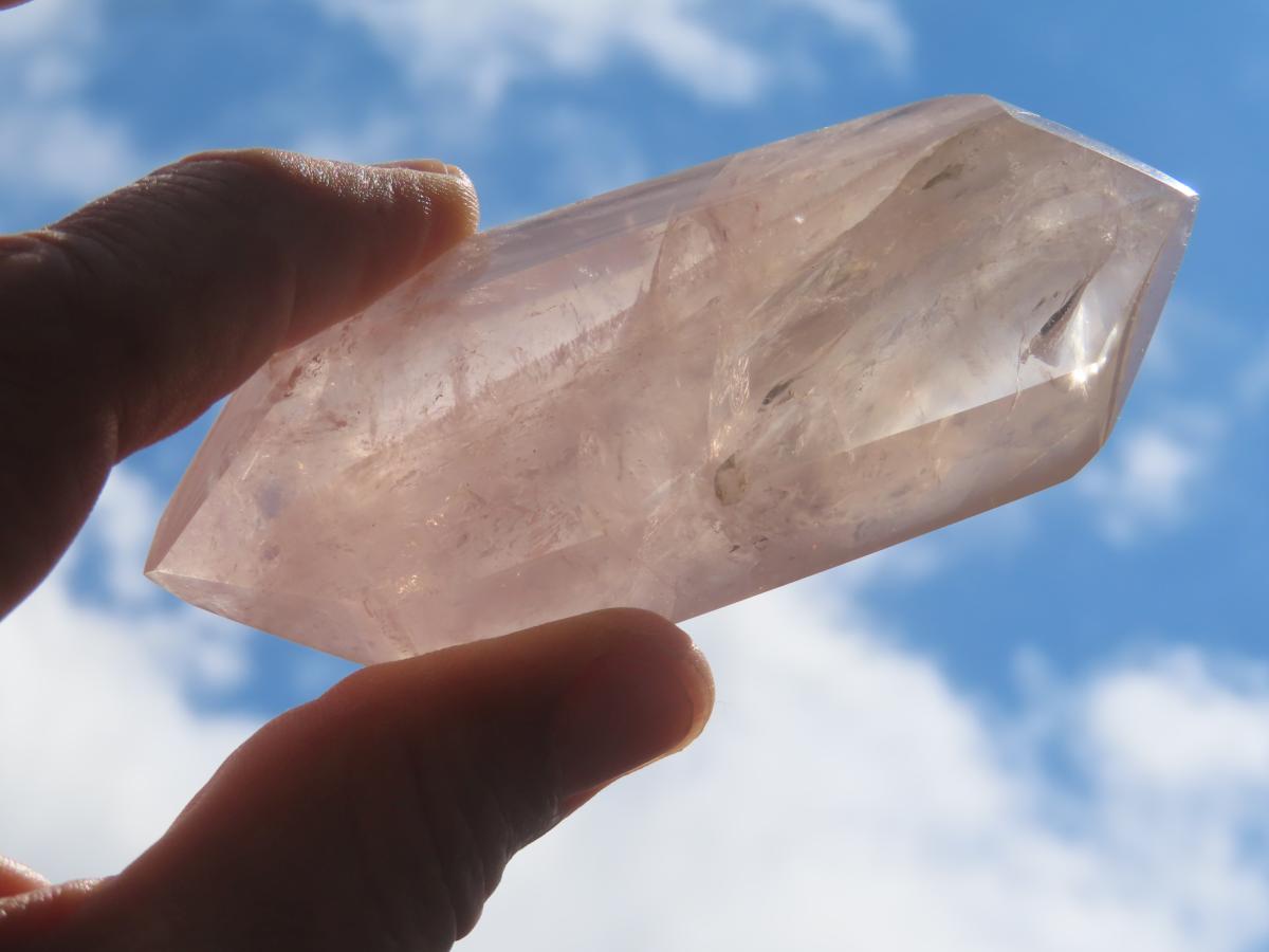 Polished Gemmy Pink Double Terminated Rose Quartz Crystal x 1 From Ambatondrazaka, Madagascar