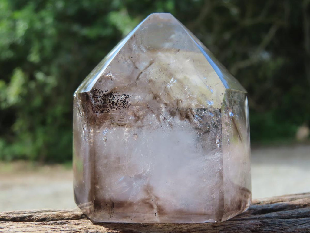 Polished Smokey Window Quartz x 1 From Akansobe, Madagascar