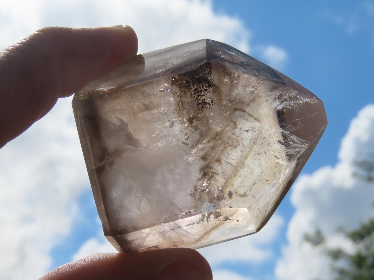 Polished Smokey Window Quartz x 1 From Akansobe, Madagascar