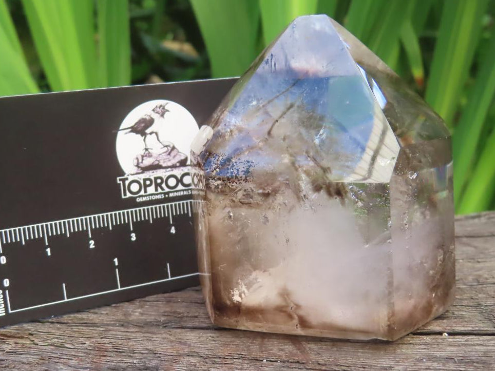 Polished Smokey Window Quartz x 1 From Akansobe, Madagascar