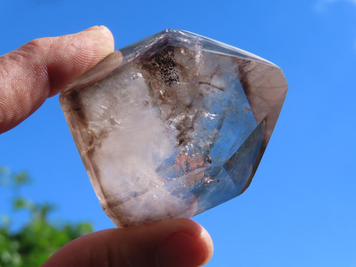 Polished Smokey Window Quartz x 1 From Akansobe, Madagascar