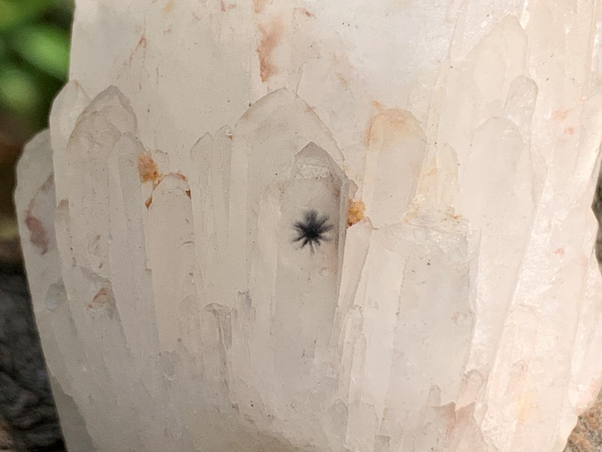 Natural Hollandite Star Cascading Quartz Cluster x 1 From Ambositra, Madagascar