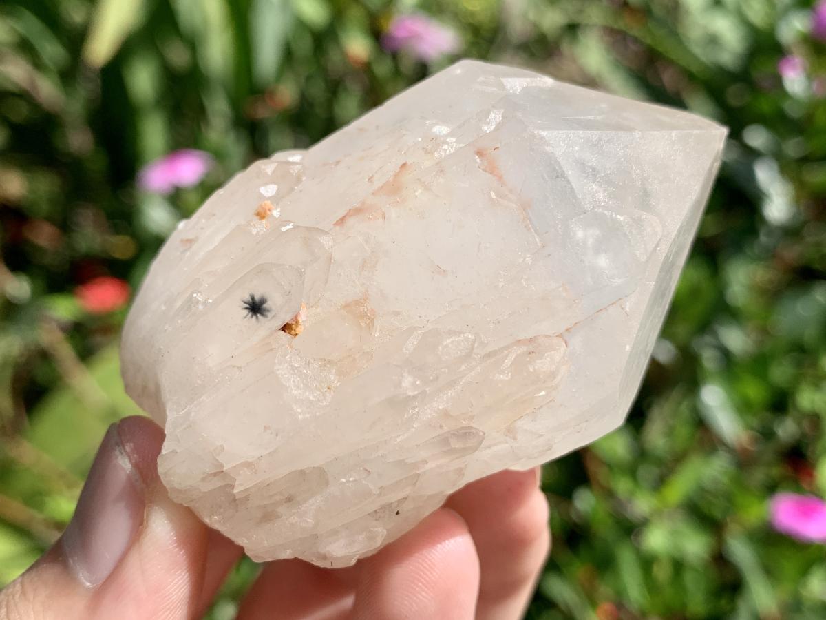Natural Hollandite Star Cascading Quartz Cluster x 1 From Ambositra, Madagascar