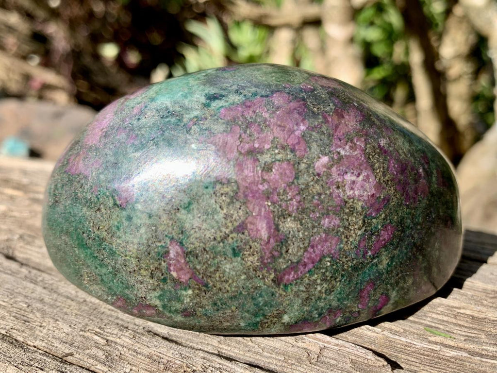 Polished Verdite with Fluorescent Ruby Corundum Free Form x 1 From Zimbabwe