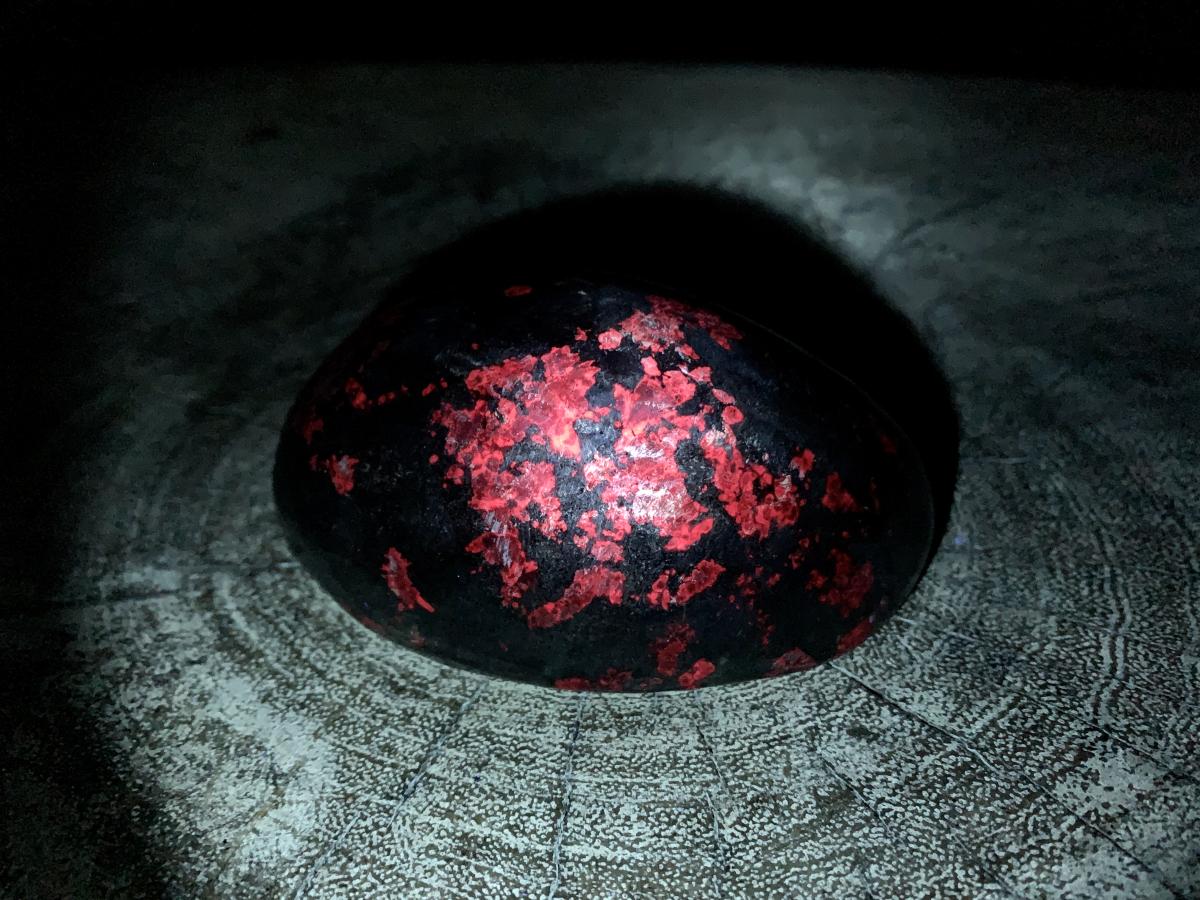 Polished Verdite with Fluorescent Ruby Corundum Free Form x 1 From Zimbabwe