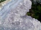 Natural Blue Lace Agate With Amethyst Crystal Vug x 1 From Nsanje, Malawi