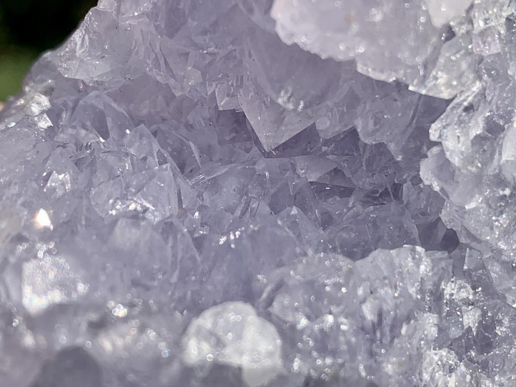 Natural Blue Lace Agate With Amethyst Crystal Vug x 1 From Nsanje, Malawi