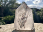 Polished Copper And Black Metallic Rutilated Quartz Crystal x 1 From Madagascar