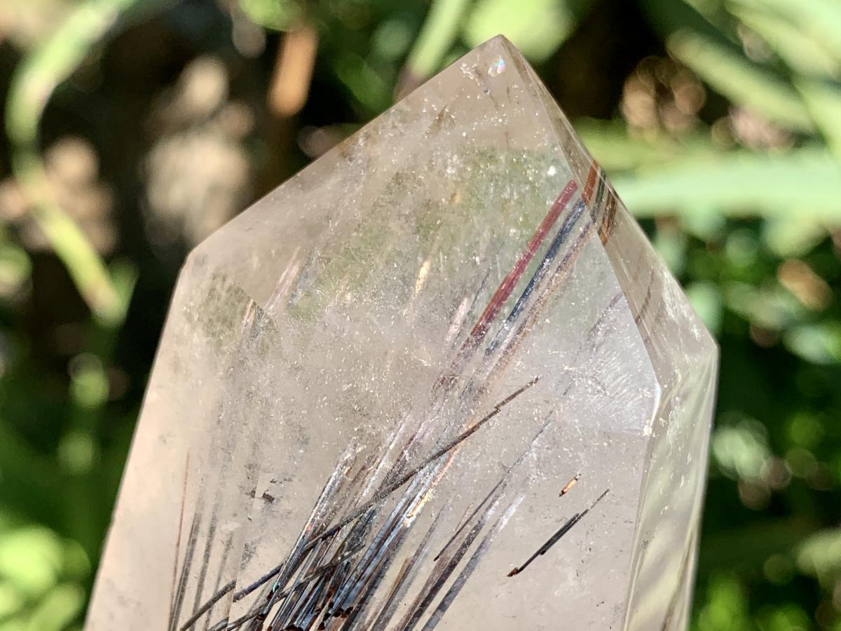 Polished Copper And Black Metallic Rutilated Quartz Crystal x 1 From Madagascar
