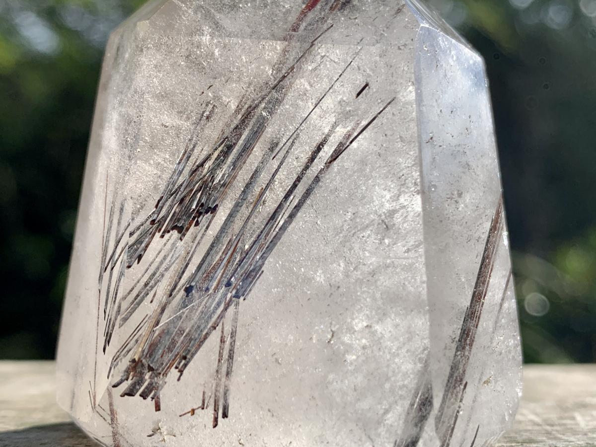 Polished Copper And Black Metallic Rutilated Quartz Crystal x 1 From Madagascar