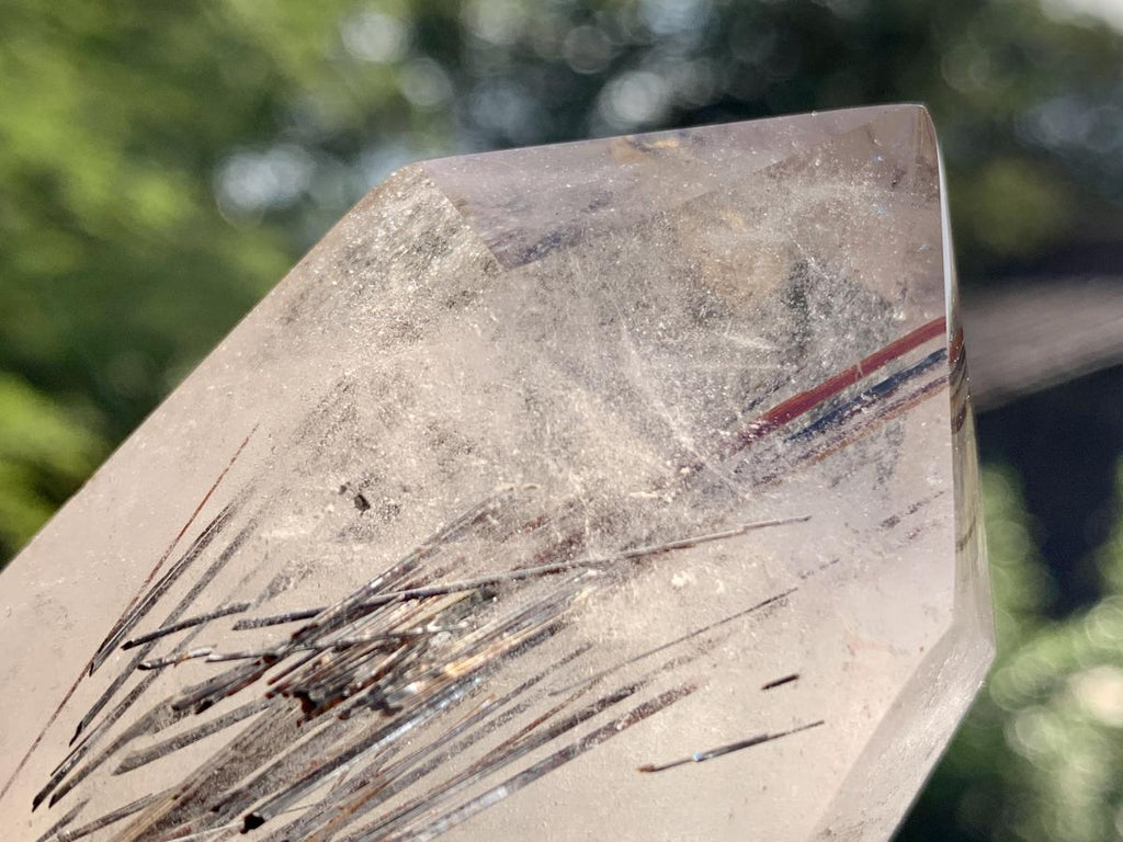 Polished Copper And Black Metallic Rutilated Quartz Crystal x 1 From Madagascar
