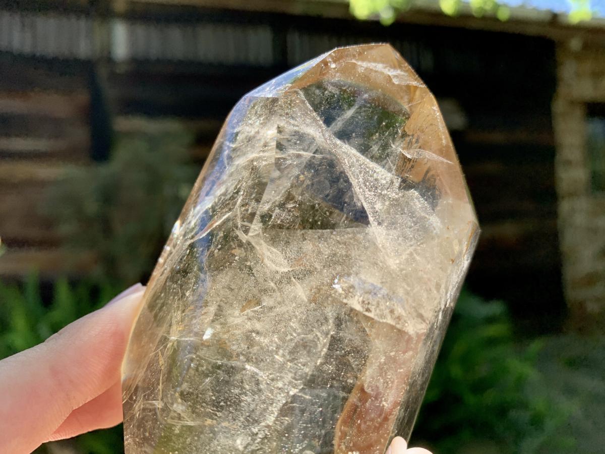 Polished Double Terminated Clear Citrine Crystal x 1 From Madagascar