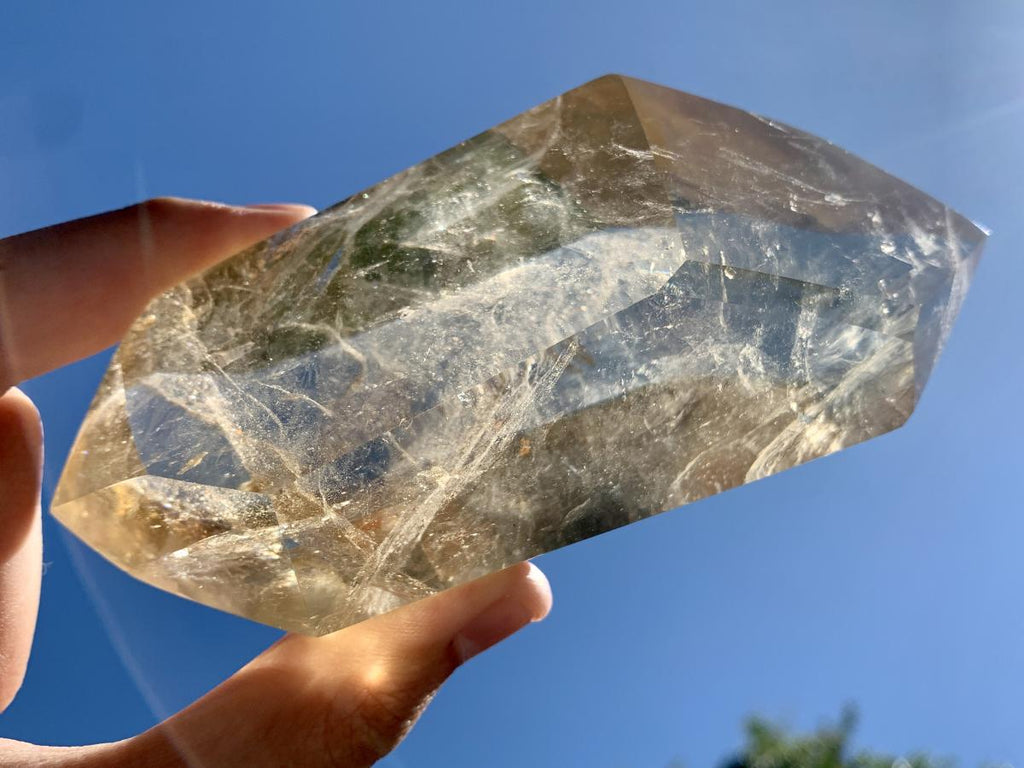 Polished Double Terminated Clear Citrine Crystal x 1 From Madagascar