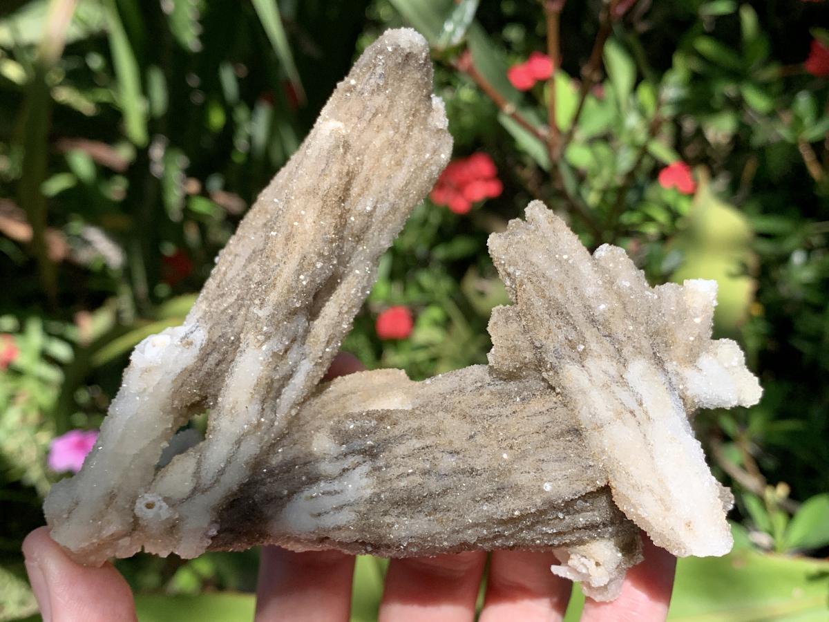 Natural Drusy Coated Spearhead Calcite Specimen x 1 From Albert's Mountain, Lesotho