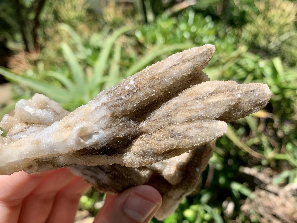 Natural Drusy Coated Spearhead Calcite Specimen x 1 From Albert's Mountain, Lesotho