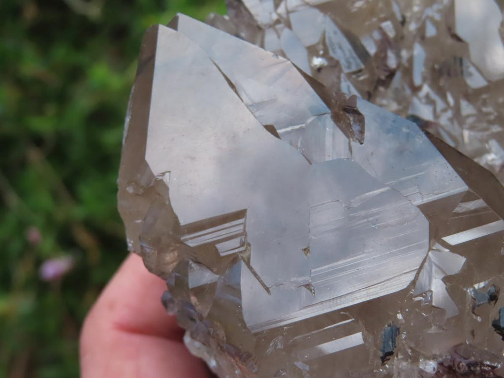 Natural Twin Peak Cascading Smokey Quartz Floater Crystal x 1 From Mount Zomba, Malawi