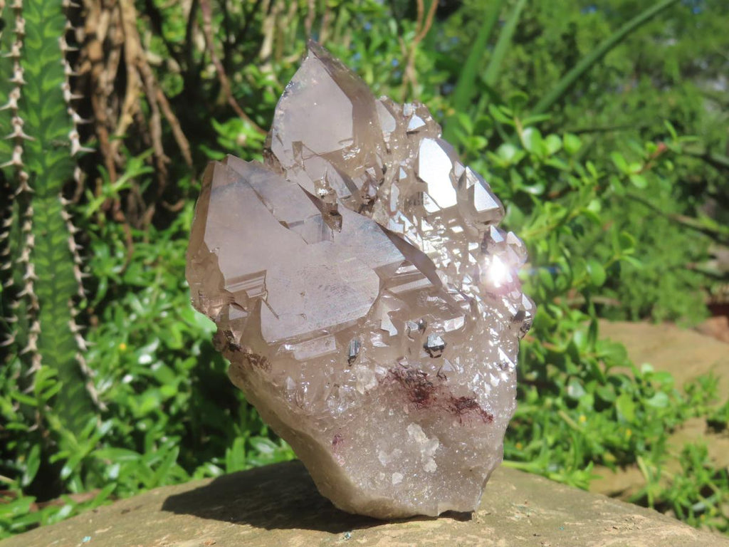 Natural Twin Peak Cascading Smokey Quartz Floater Crystal x 1 From Mount Zomba, Malawi