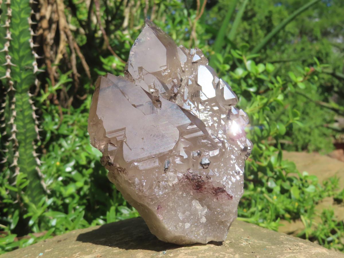 Natural Twin Peak Cascading Smokey Quartz Floater Crystal x 1 From Mount Zomba, Malawi