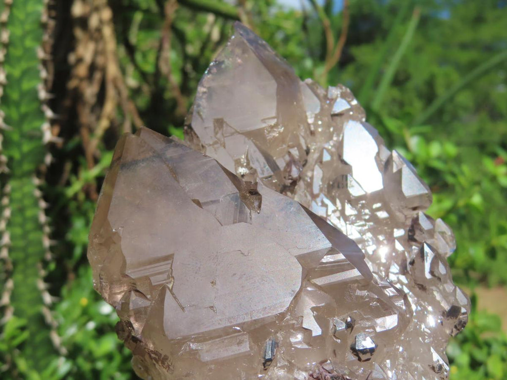 Natural Twin Peak Cascading Smokey Quartz Floater Crystal x 1 From Mount Zomba, Malawi