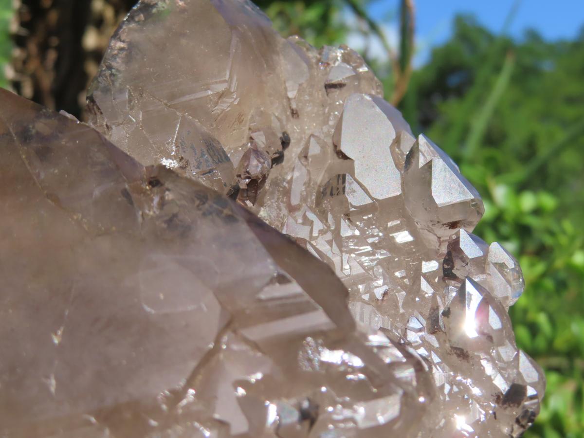 Natural Twin Peak Cascading Smokey Quartz Floater Crystal x 1 From Mount Zomba, Malawi